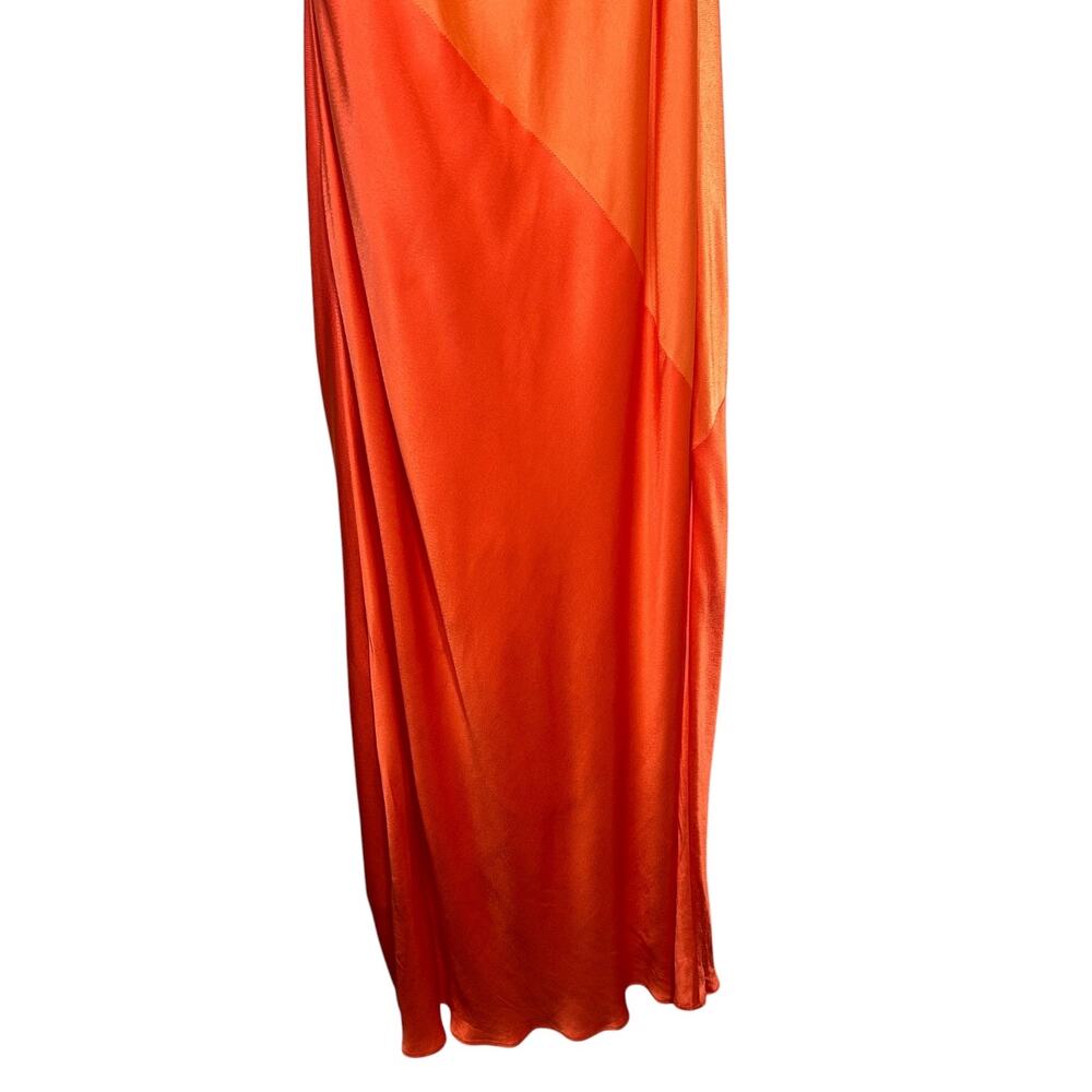 Shona Joy NWT 'Mia' Contrast One Shoulder Maxi Dress, Red, Orange 8 US, 12 AUS - Picture 7 of 11